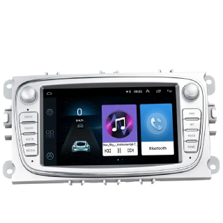 Navigatie cu Android 10, Ecran de 7 Inch, dedicata Ford Focus 2,Kuga,S Max,Mondeo,C Max RAMA GRI