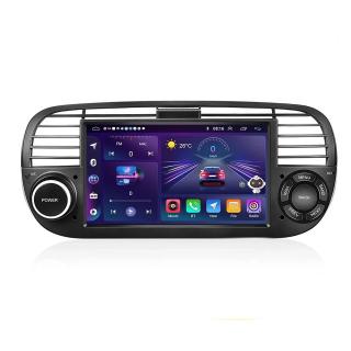 Navigatie Fiat 500 (2007-2015) cu Android 12, 2GB 64GB, Carplay si Android Auto Wi-fi, ecran 7 inch