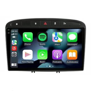 Navigatie Peugeot 308 408 (2006-2014) cu Android 12, 2GB RAM 32 GB ROM ecran 9 Inch,Carplay si Android Auto
