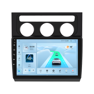 Navigatie Touran 1 (2003-2010) cu Android 12, 2GB 32GB, CarPlay si Android Auto, DSP, ecran 10 inch Rama Neagra