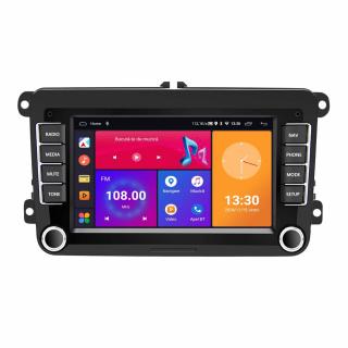 Navigatie Volkswagen Skoda Seat cu Android 13, 7 Inch, 2+64 GB, CarPlay si Android Auto dedicata Golf 5, Golf 6, Jetta, Passat B6, CC, B7, Polo, Tiguan, Touran, Skoda, Seat