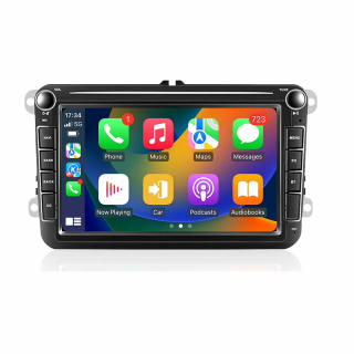 Navigatie Volkswagen Skoda Seat cu Android 2GB RAM 32GB, CarPlay Wireles Ecran de 8 Inch, dedicata Golf 5, Golf 6, Jetta, Passat B6, CC, B7, Polo, Tiguan, Touran, Skoda, Seat