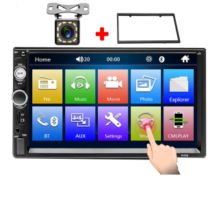 PROMO  Set MP5 Player Auto, MirrorLink, 2DIN Bluetooth, AUX, USB, Card SD+Camera marsarier+Rama