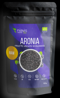 Aronia Fructe Uscate Raw Ecologice 125g Niavis