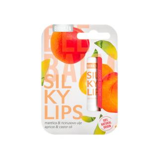 Balsam de buze cu ulei de ricin si caise Silky Lips Biobaza