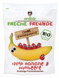 BANANE SI ZMEURA CROCANTE (FREEZE DRIED) BIO 16G Erdbar