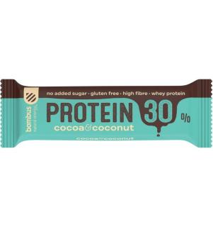 Baton proteic cu cacao si nuca de cocos, 30% proteine, 50 gr Bombus