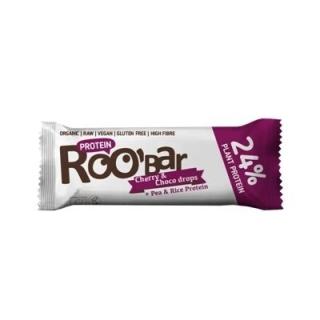 BATON PROTEIC CU CIRESE SI CIOCOLATA RAW BIO 40g Roobar