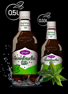 BAUTURA KOMBUCHA LIFE CU GHIMBIR 500ML