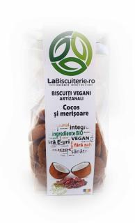 Biscuiti vegani cu cocos si merisoare 140g LaBiscuiterie