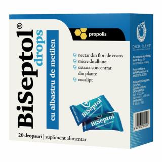 BiSeptol drops cu propolis si albastru de metilen, 20 buc Dacia Plant