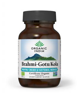 Brahmi-Gotu Kola - Creier  Sistem Nervos 60 caps Organic India