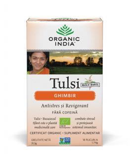 Ceai Tulsi Ghimbir 18 dz Organic India