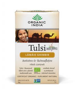 Ceai Tulsi Lamaie Ghimbir 18 dz Organic India