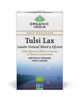 Ceai Tulsi Lax - Ceai Laxativ Bland si Eficient cu Senna 18 dz Organic India