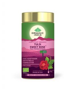 Ceai Tulsi Trandafir Dulce 100g Organic India