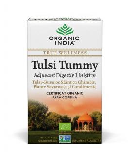 Ceai Tulsi Tummy - Digestiv cu Plante Linistitoare si Condimente 18 dz Organic India