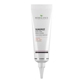 Crema solara SPF 50+ uniformizanta, impotriva petelor pigmentare, Medium, Aqua Fusion 40ml Bio Balance