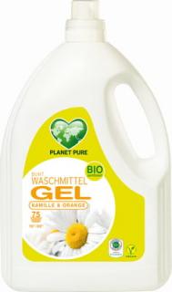 DETERGENT GEL BIO PENTRU RUFE COLORATE - MUSETEL SI PORTOCALE 3L PLANET PURE