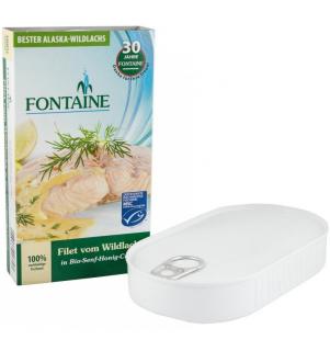 File din somon salbatic in sos cu miere si mustar bio 200gr Fontaine