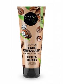Gomaj bland cu cafea pentru ten sensibil Coffee Limonnik 75ml Organic Shop