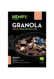 Granola de cacao cu canepa BIO - 400gr Canah