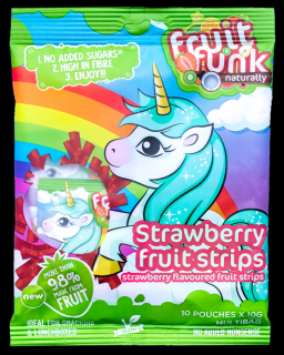 Gustare din fructe cu capsuni Unicorn 100gr Fruitfunk