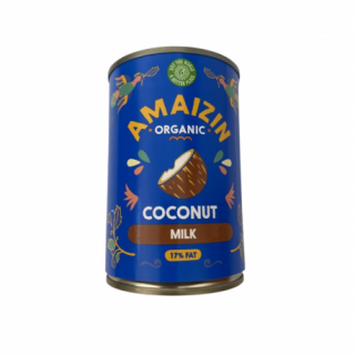 Lapte de cocos bio 17%, 400ml Amaizin Organic
