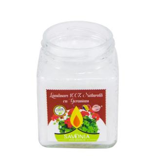 LUMANARE NATURALA DE GERANIUM 200G Savonia