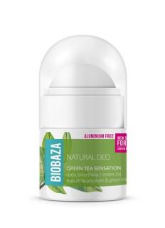 MINI Deodorant natural pentru femei GREEN TEA SENSATION - 20ml BIOBAZA