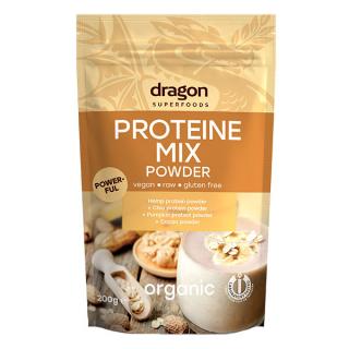 MIX PROTEIC RAW BIO (CANEPA, CHIA, DOVLEAC, CACAO) 200G Dragon Superfoods