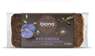 PAINE INTEGRALA DIN SECARA CU SEMINTE DE IN, OMEGA 3 si 6 BIO 500G Biona