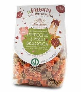 Paste cu faina de linte rosie si mazare verde fara gluten pentru copii ECO - 250g Pasta Natura