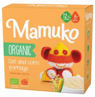 Porridge din 2 cereale ovaz si porumb Bio 6+ luni 200gr Mamuko