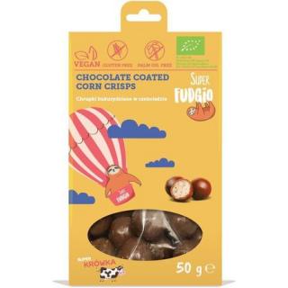 Porumb crispy invelit in ciocolata BIO 50gr Super Fudgio