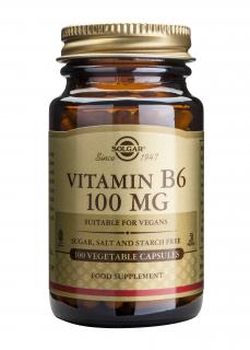 Vitamin B6 100mg 100 veg caps Solgar