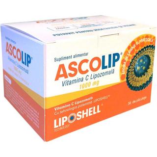 Vitamina C Lipozomala 1000mg aroma lamaie si portocala Ascolip