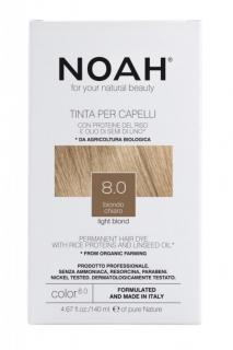 Vopsea de par naturala fara amonic Blond Deschis 8.0 Noah