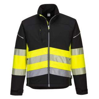 Jacheta reflectorizanta din softshell  PW375 negru galben