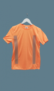 Tricou portocaliu neon cu insertii reflectorizante, Star X65