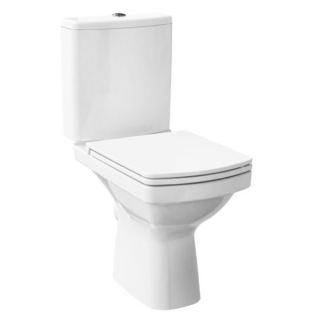 Set vas wc Cersanit Easy Clean On, vas WC + Rezervor 6l, capac WC simplu