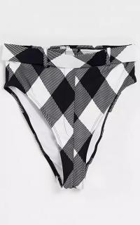 Slip De Baie Asos Gingham Talie Inalta