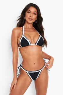 Slip De Baie Negru Contrast