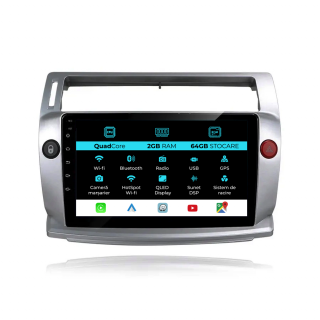 Navigatie Android Dedicata Citroen C4 (2004-2009), 9Inch, 2Gb Ram, 64Gb Stocare, Carplay