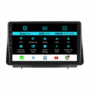 Navigatie Android Dedicata Ford Focus (2018-2024), 9Inch, 8Gb Ram, 256Gb Stocare, Carplay