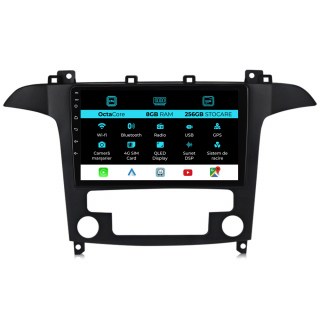 Navigatie Android Dedicata Ford S-Max (2006 - 2015) 9Inch, 8Gb Ram, 256Gb Stocare, Carplay