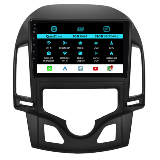 Navigatie Android Dedicata Hyundai I30 (2007-2012), 9Inch, 1Gb Ram, 32Gb Stocare, Carplay, Climatronic