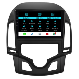 Navigatie Android Dedicata Hyundai I30 (2007-2012), 9Inch, 4Gb Ram, 64Gb Stocare, Carplay, Climatronic