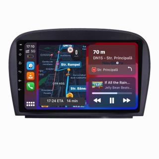 Navigatie Android Dedicata Mercedes SL R230 (2001-2011), 9Inch, 8Gb Ram, 256Gb Stocare, Bluetooth, WiFi, Carplay