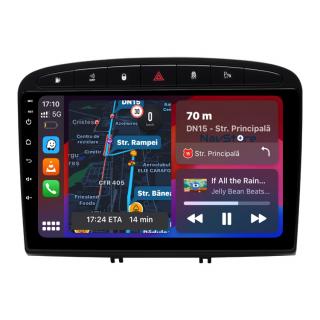 Navigatie Android Dedicata Peugeot 308 408 (2008-2013), 9Inch, 1Gb Ram, 16Gb Stocare, Bluetooth, WiFi, Carplay